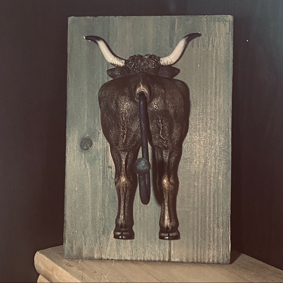 Beautiful Bull hanging wall art - Picture 3 of 5
